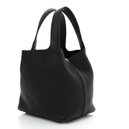 Hermes Taurillon Clemence Picotin Lock 22 MM Black 3 of 13