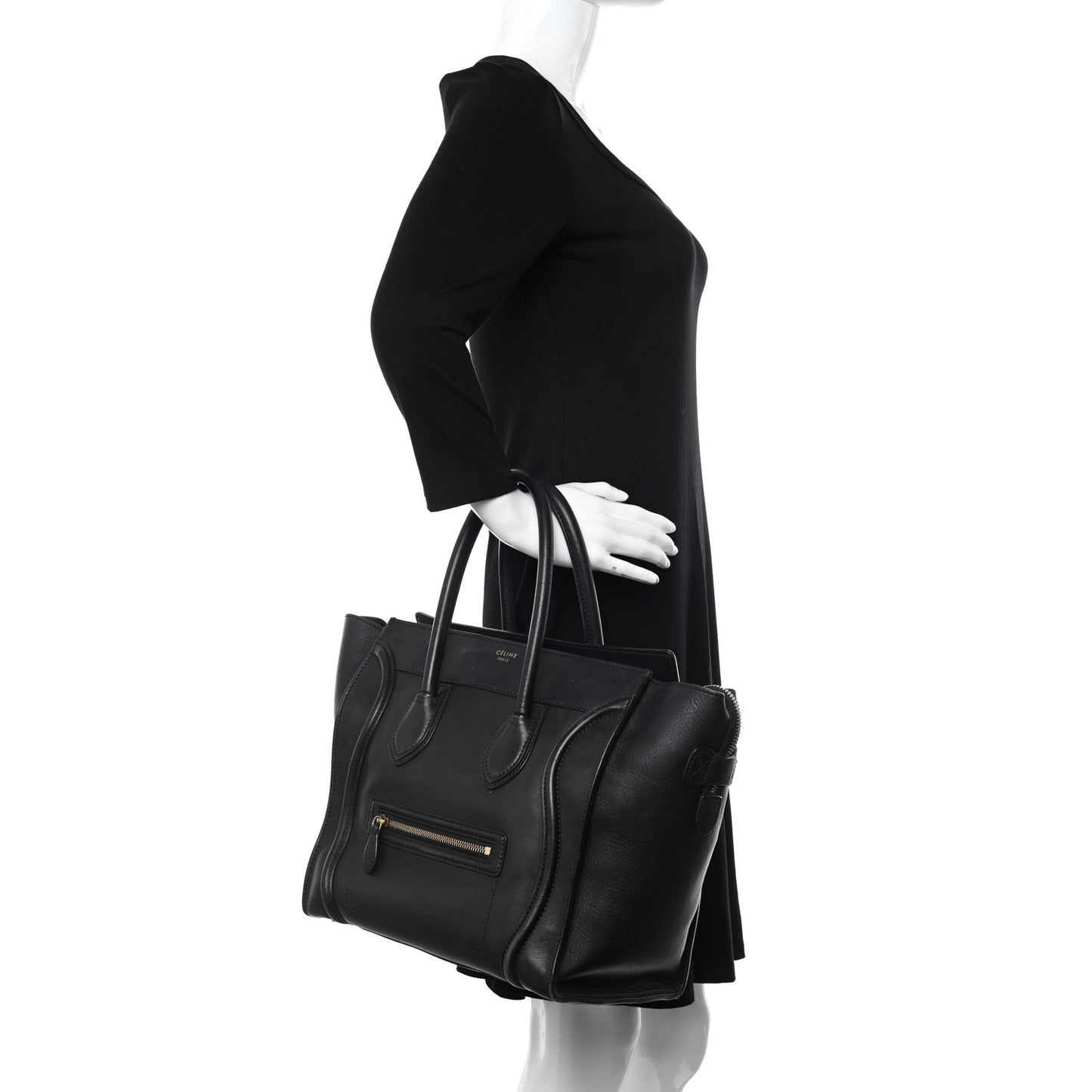 Smooth Calfskin Mini Luggage Black
