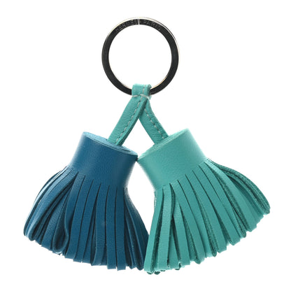 Hermes Lambskin Carmen Uno-Dos Key Holder Bleu Izmir Lagon 1 of 4