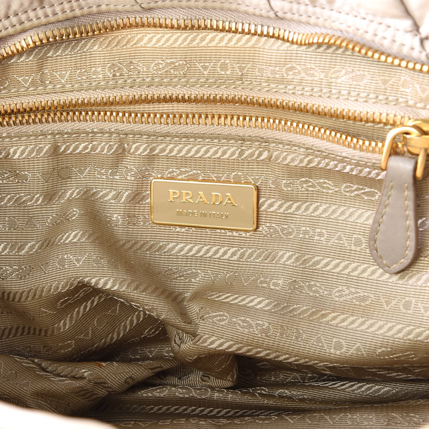 Prada Tessuto Nylon Chevron Quilted Dome Satchel Alluminio 9 of 14