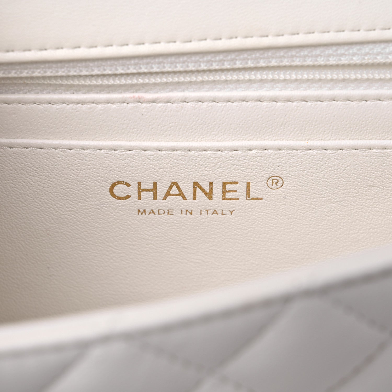 Chanel Lambskin Quilted Mini Rectangular Flap White 6 of 12