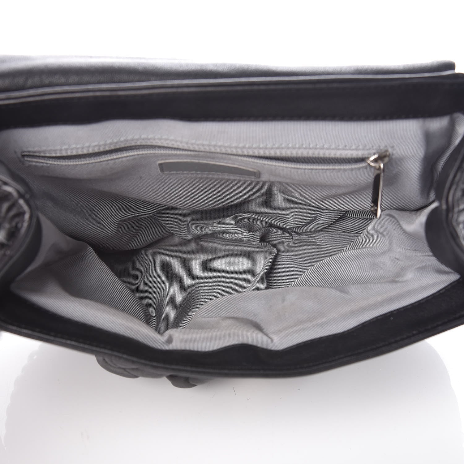 Chanel Washed Lambskin Quilted Medium Chain Around Messenger Black 7 of 10