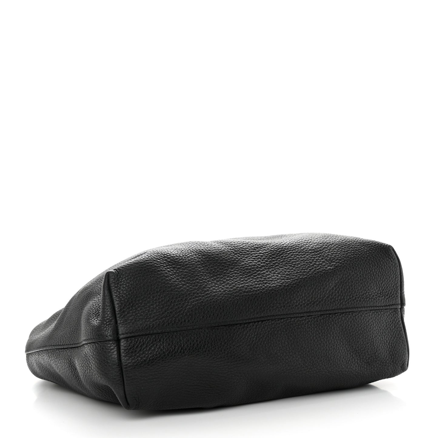 Vitello Daino Shopping Tote Black