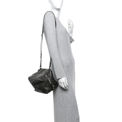 Givenchy Aged Calfskin Small Pandora Mens Crossbody Black Grey 2 of 9