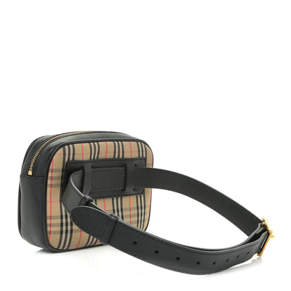 Burberry Smooth Calfskin 1983 Knight Check Link Bum Bag Black 3 of 10