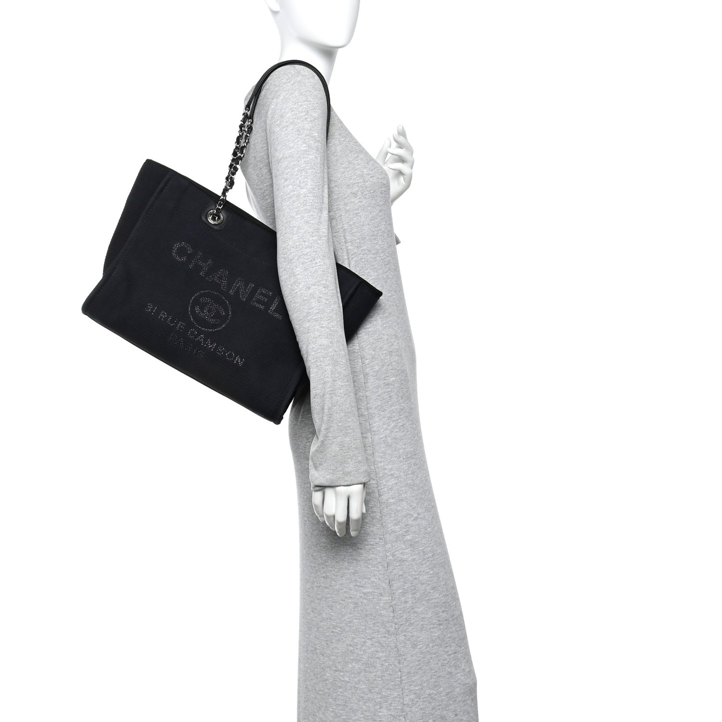 Mixed Fibers Small Deauville Tote Black
