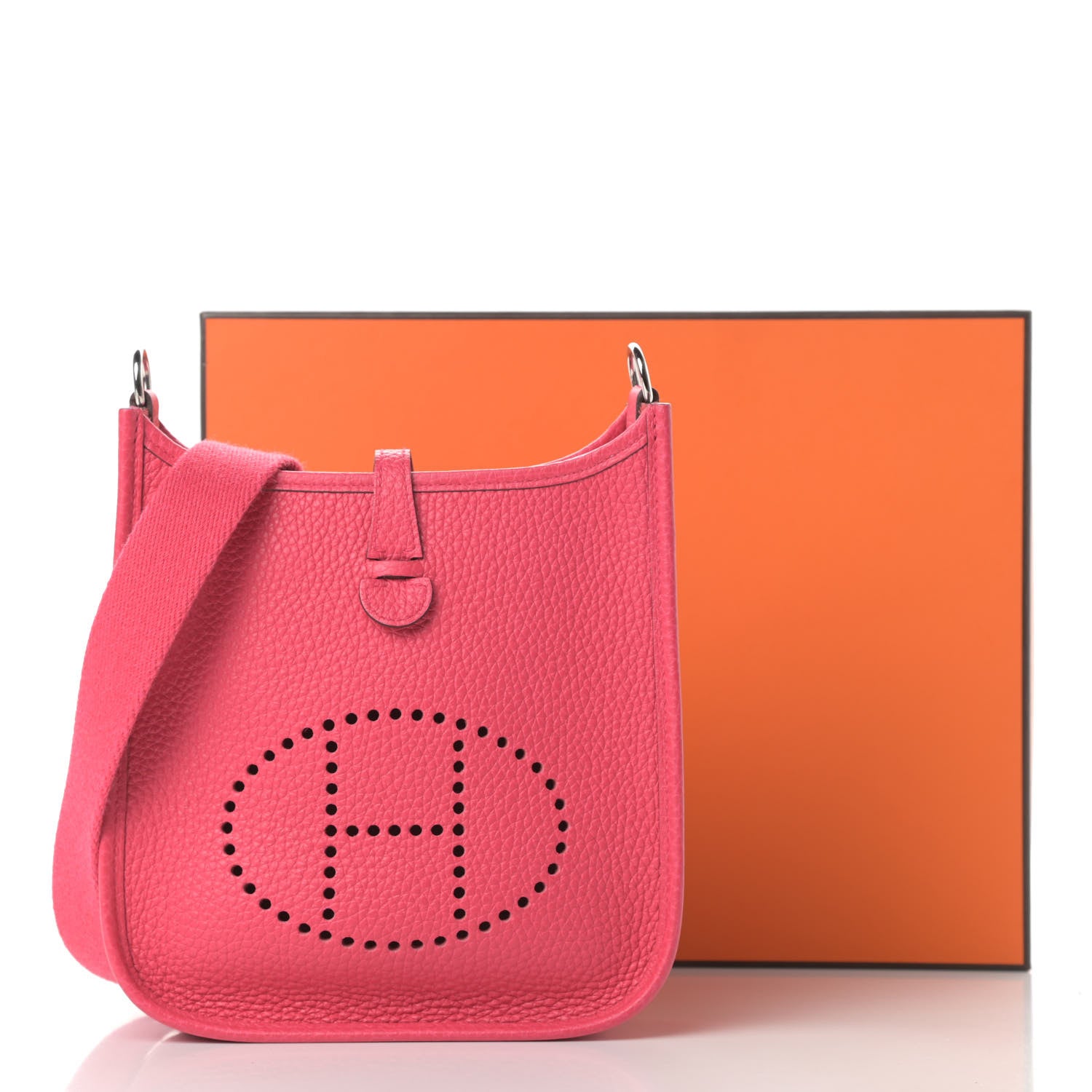Hermes Taurillon Clemence Evelyne TPM Rose Extreme 11 of 11