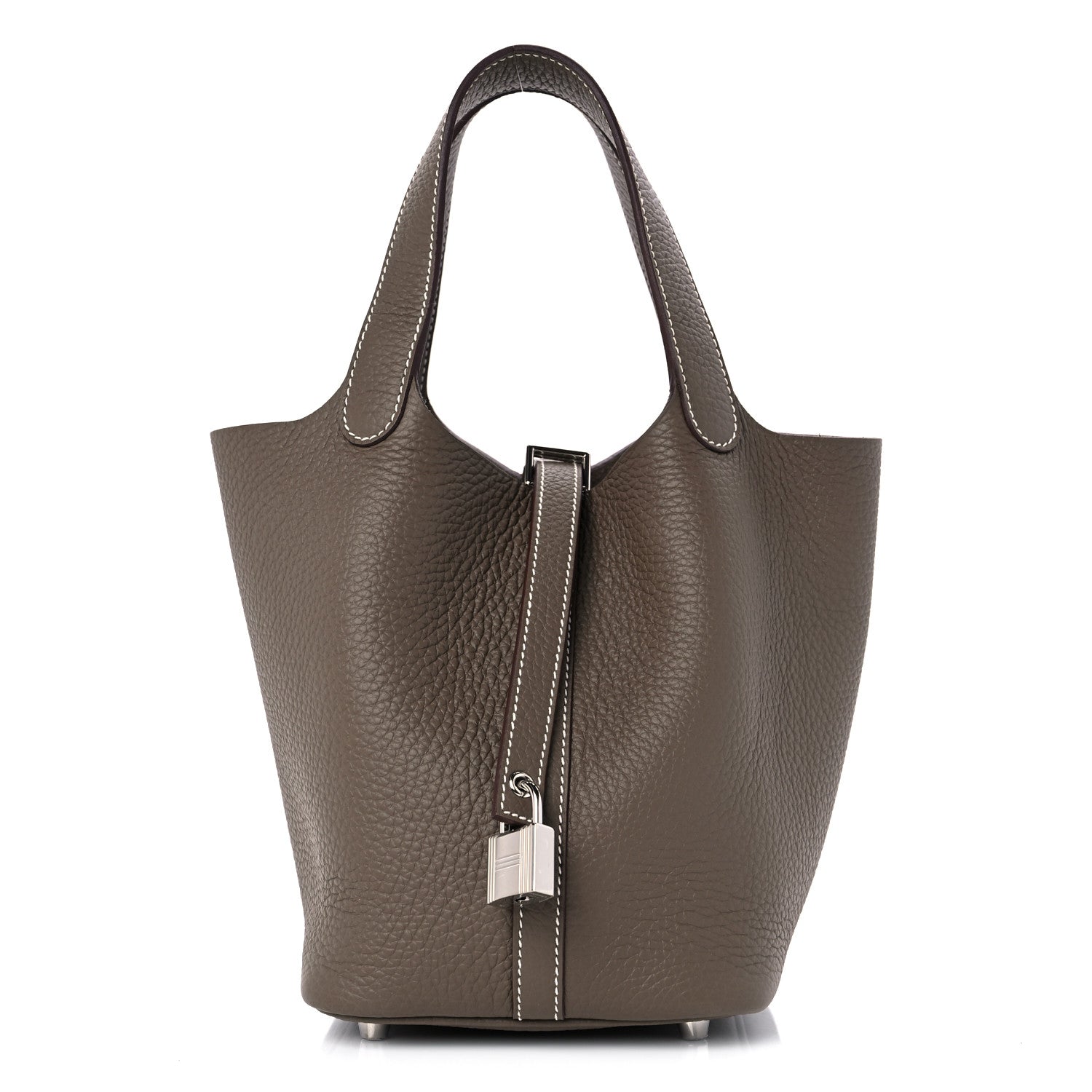 Hermes Taurillon Clemence Picotin Lock 18 PM Etoupe 1 of 9