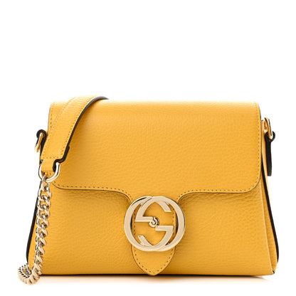 Gucci Dollar Calfskin Interlocking G Crossbody Bag New Buttercup 1 of 12
