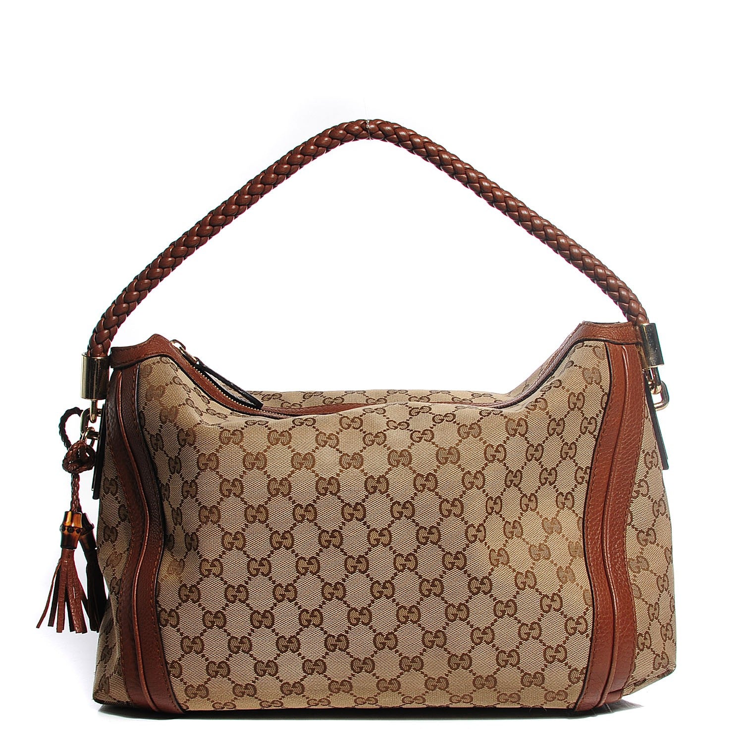 Gucci Monogram Cellarius Calfskin Medium Bella Hobo Beige Ebony Cuir 1 of 10