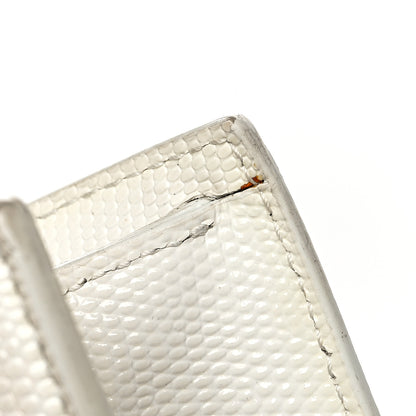 Balenciaga Patent Calfskin Lizard Embossed XS Sharp Top Handle Bag White 18 of 19