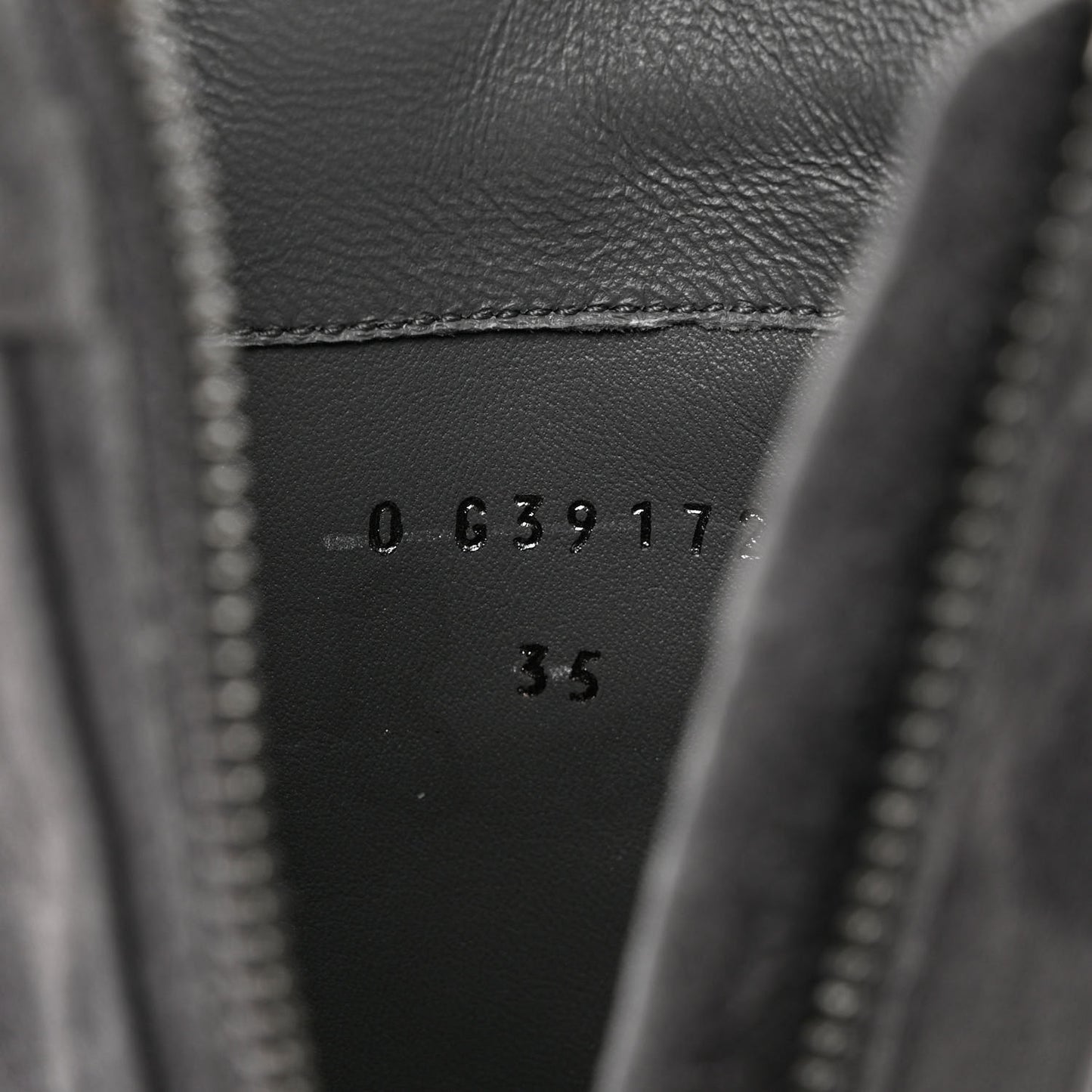 Suede Calfskin Cap Toe Short Boots 35 Dark Grey Black