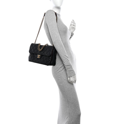 Chanel Calfskin Quilted Large Perfect Edge Flap Black 2 of 15