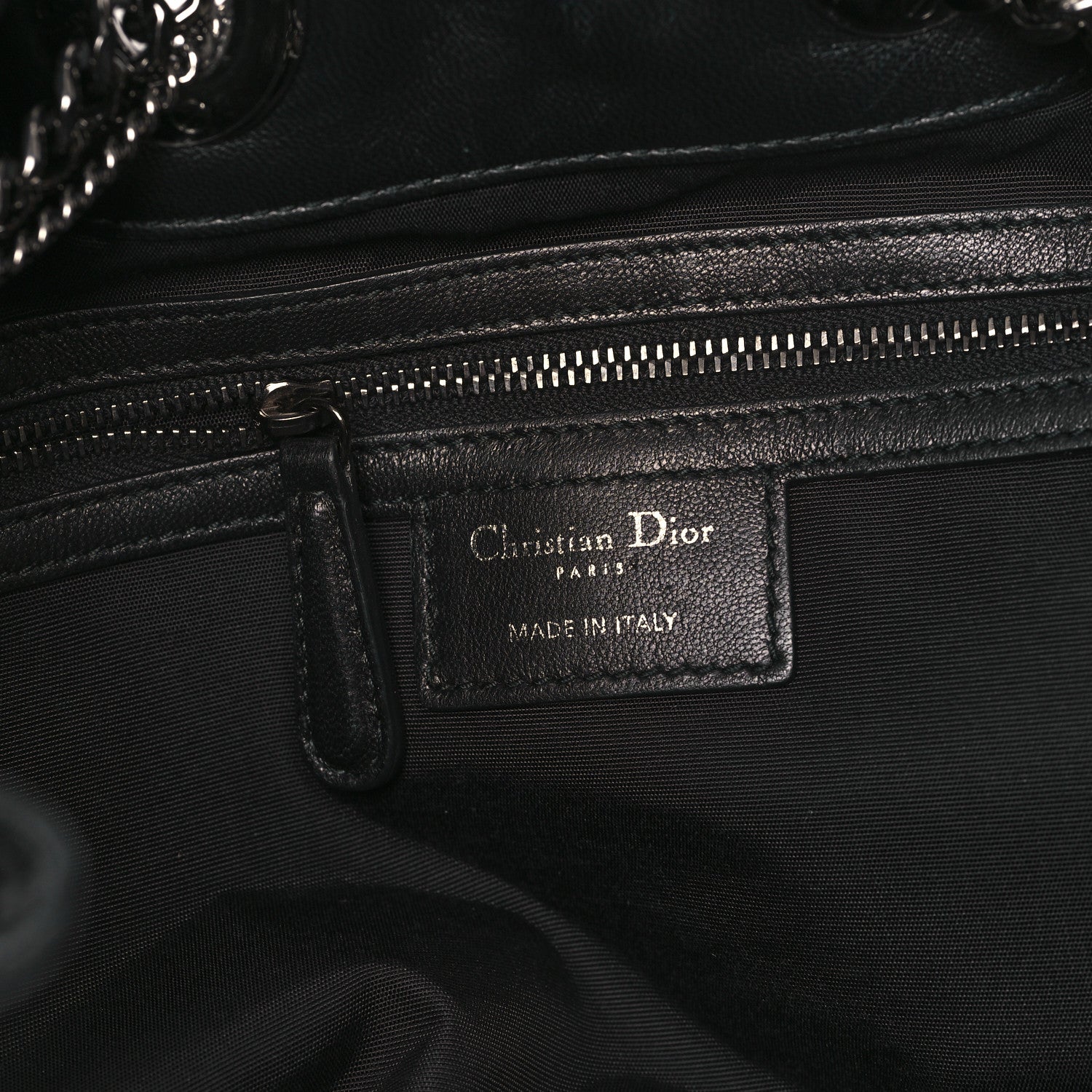 Christian Dior Lambskin Cannage Chri Chri Tote Black 6 of 13