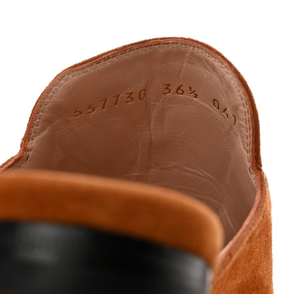 Gucci Suede Cachemire Malaga Kid Womens Princetown Slippers 36.5 Blondie Cognac 7 of 9