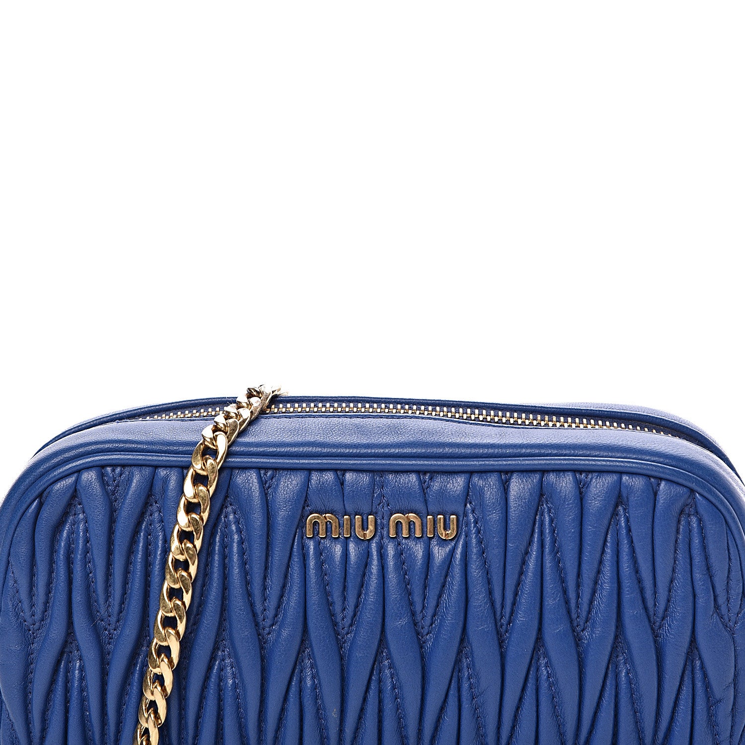 Miu Miu Nappa Matelasse Marsupio Belt Bag Azurro 10 of 10