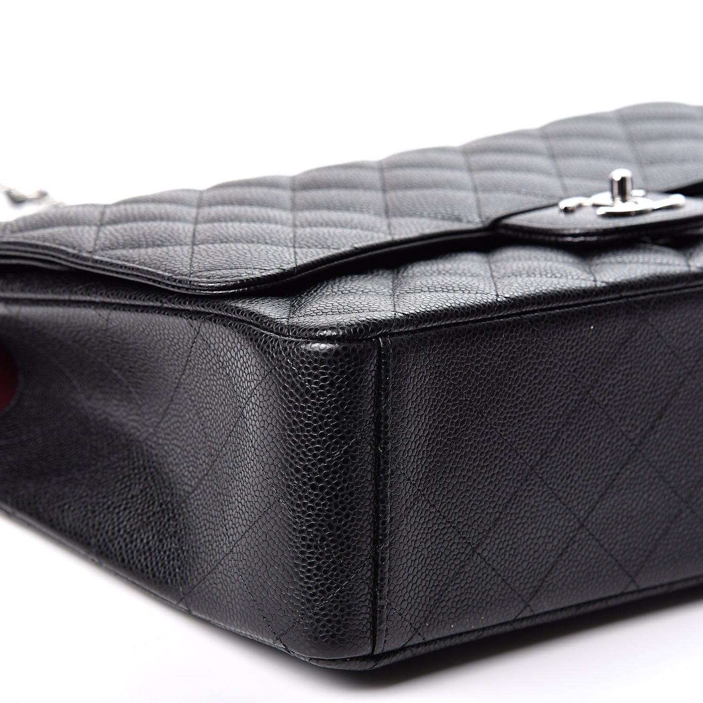 Caviar Quilted Maxi Double Flap Black