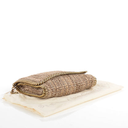 Stella McCartney Woven Boucle Fold Over Falabella Clutch Gold 4 of 9