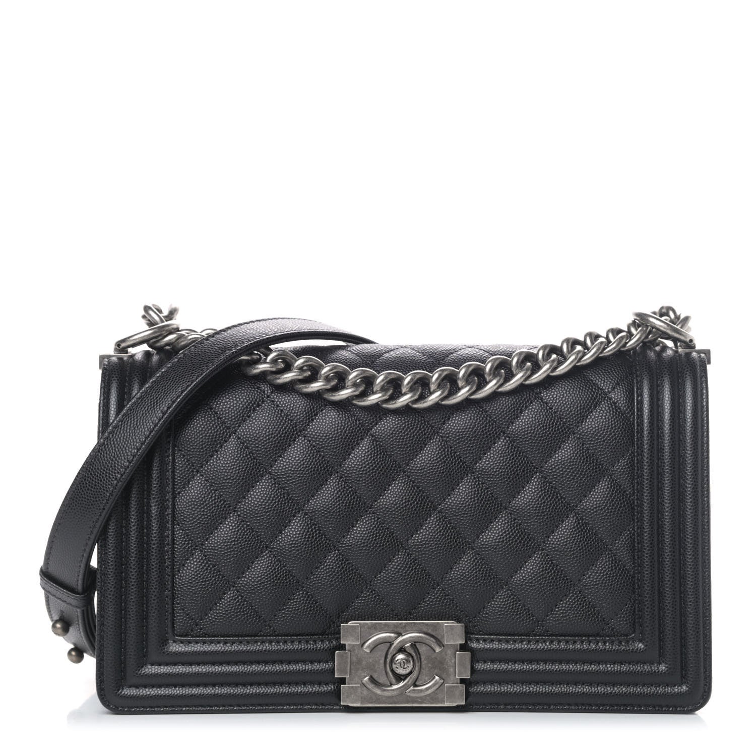 Chanel Caviar Quilted Medium Boy Flap Black 1 of 5