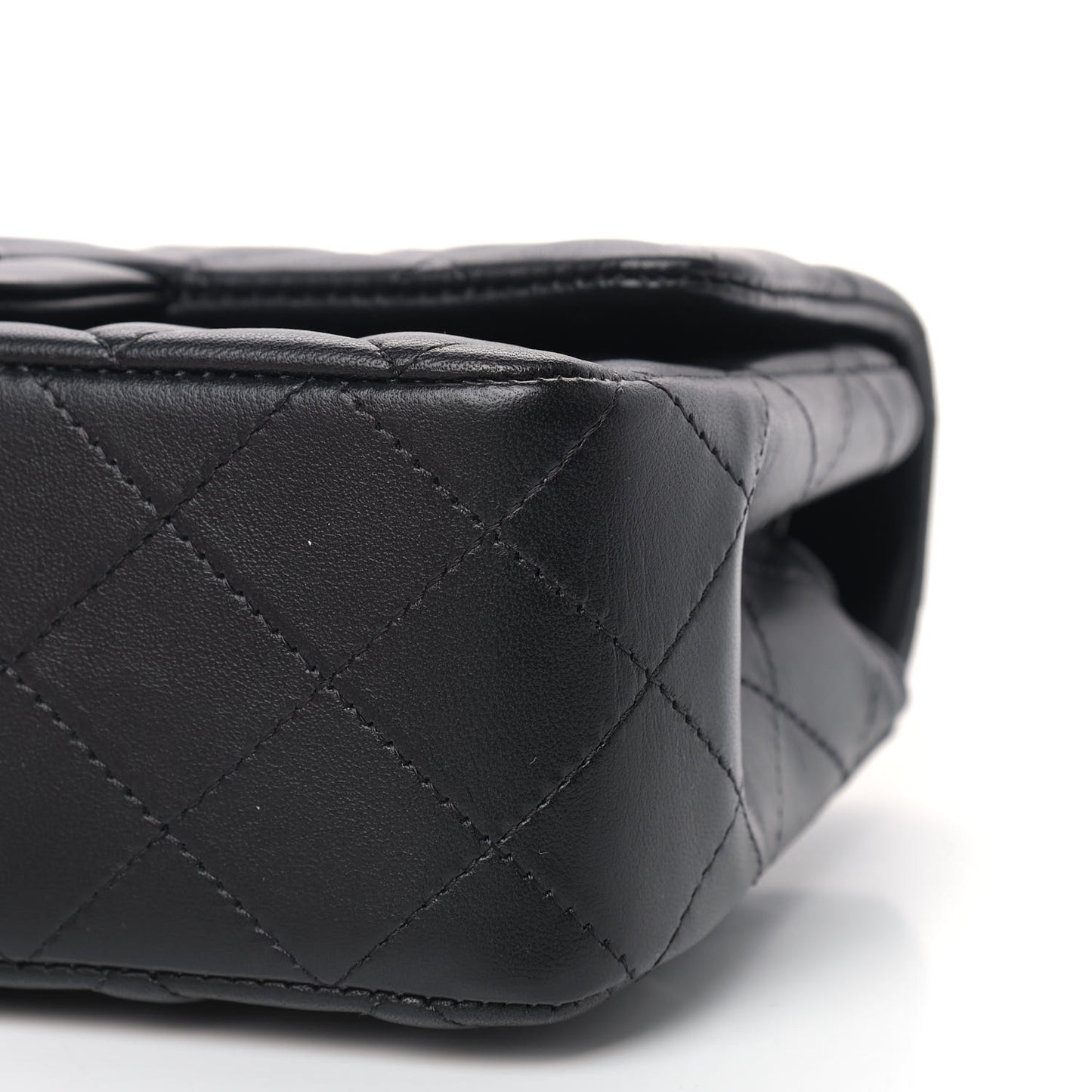 Lambskin Quilted Mini Rectangular Flap So Black