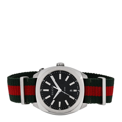 Gucci Stainless Steel Nylon 41mm GG2570 Quartz Watch Black 2 of 5