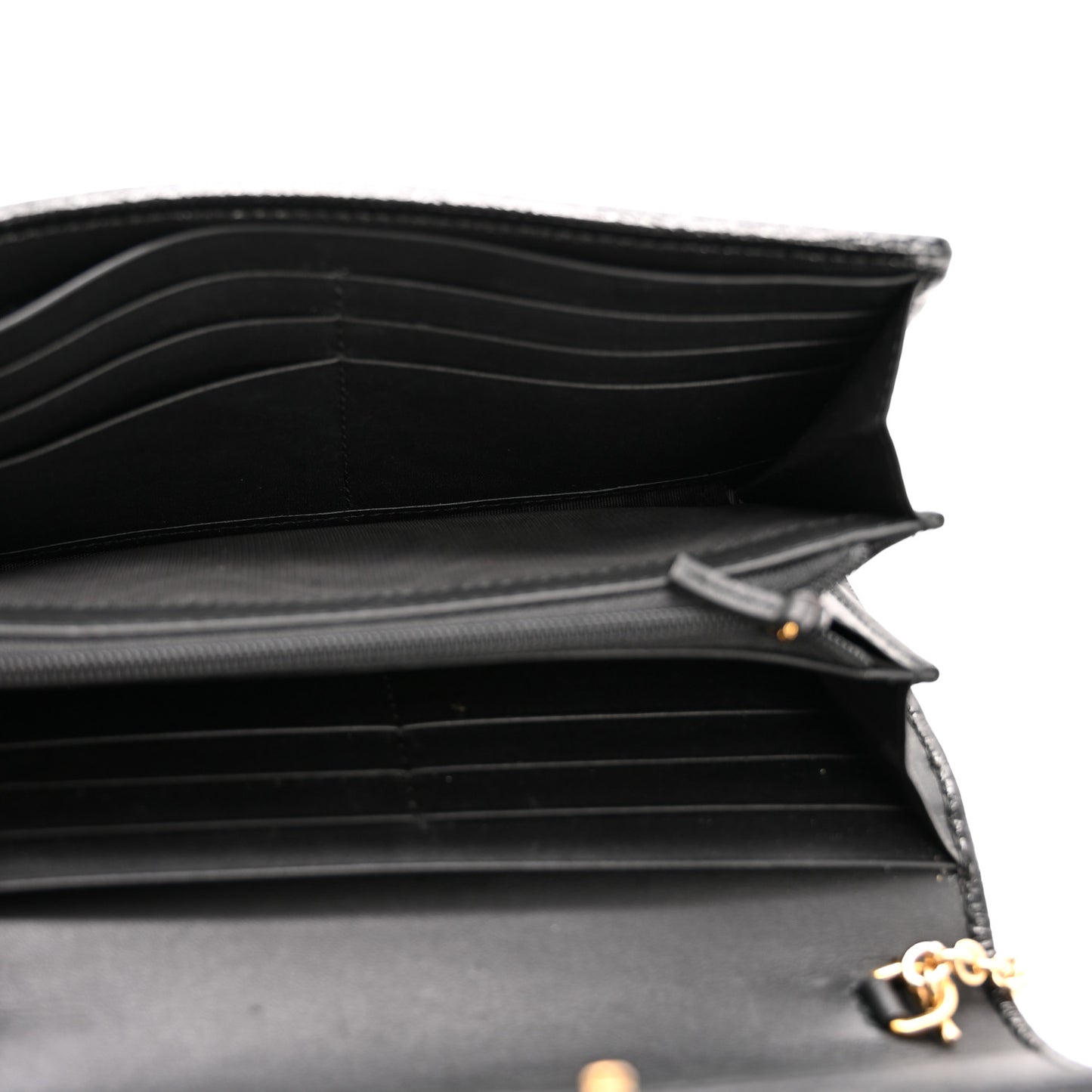 Suede Patent Web Ophidia Wallet On Chain Black