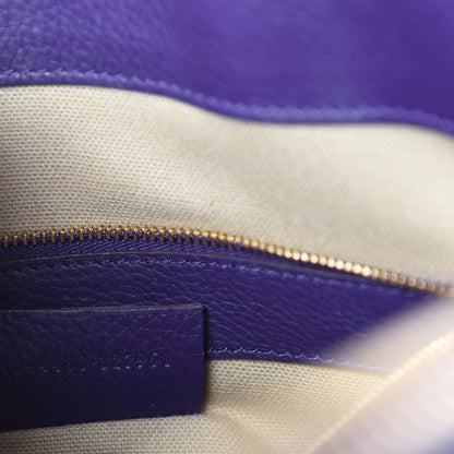 Alexander McQueen Pebbled Calfskin Zip Up Heroine Tote Purple 18 of 19