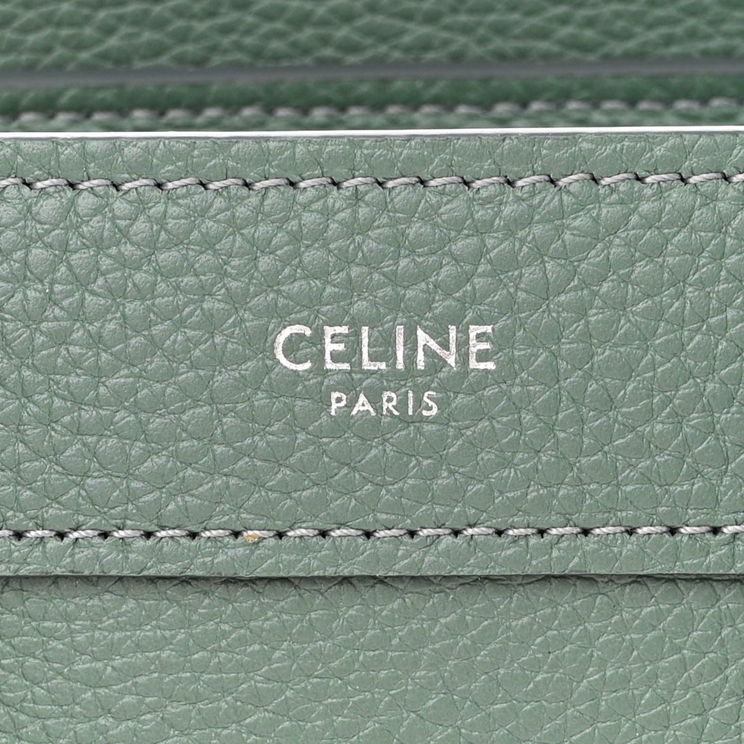 Drummed Calfskin Nano Luggage Celadon