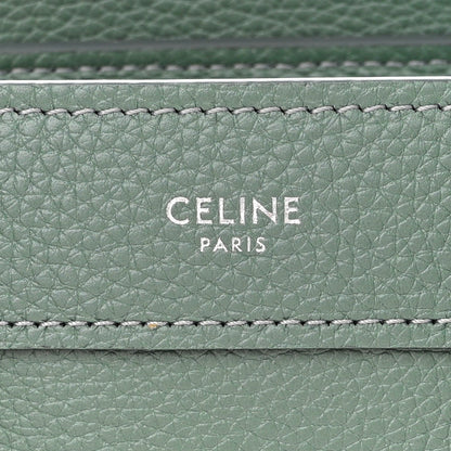 Celine Drummed Calfskin Nano Luggage Celadon 6 of 14