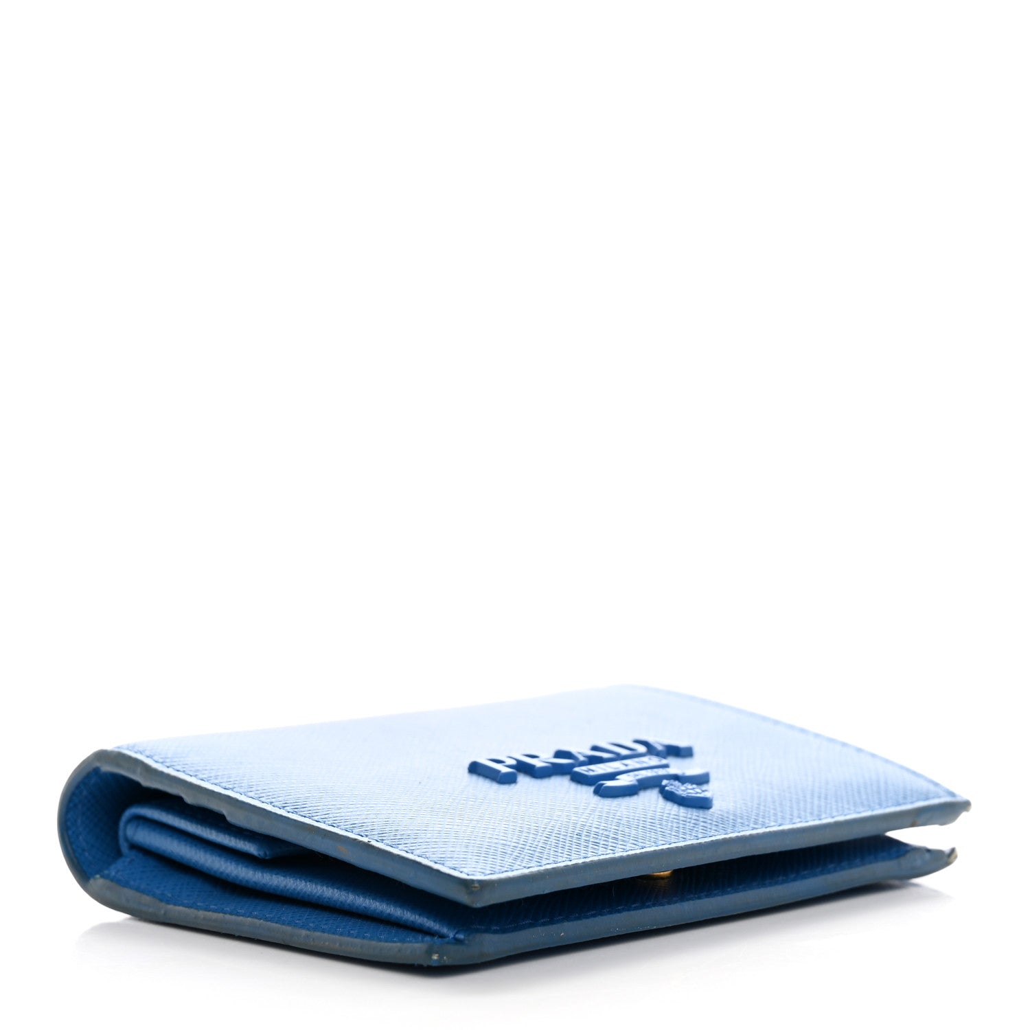 Prada Saffiano Shine Monochrome Bi-Fold Wallet Bleuette 4 of 12