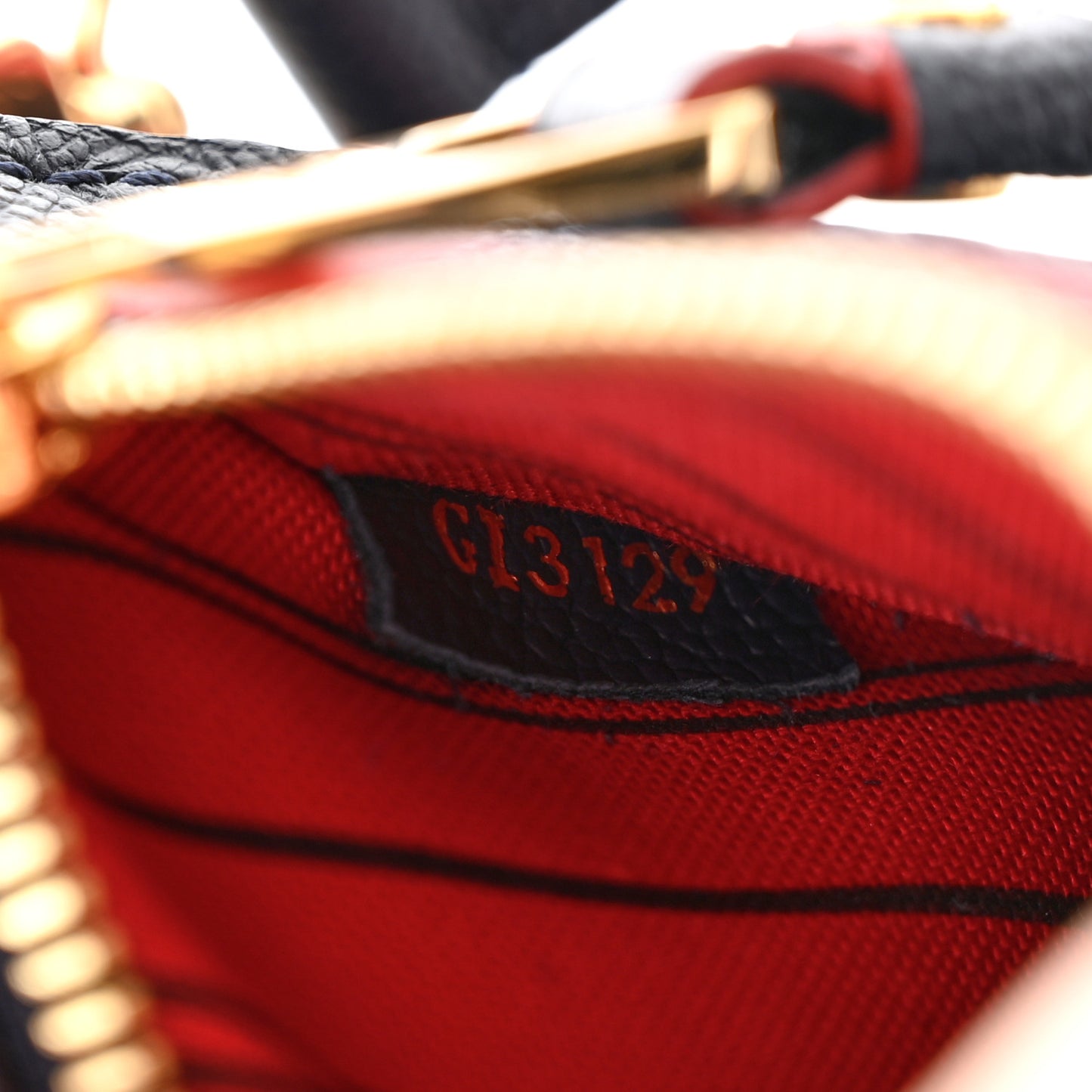 LOUIS VUITTON Empreinte Pochette Metis Marine Rouge