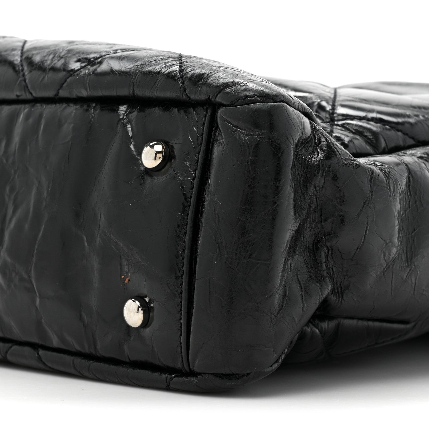 Chanel Glazed Calfskin Quilted Tweed Portobello Tote Black Multicolor 9 of 14