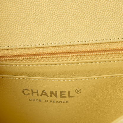 Chanel Caviar Quilted Mini Rectangular Flap Light Yellow 6 of 7