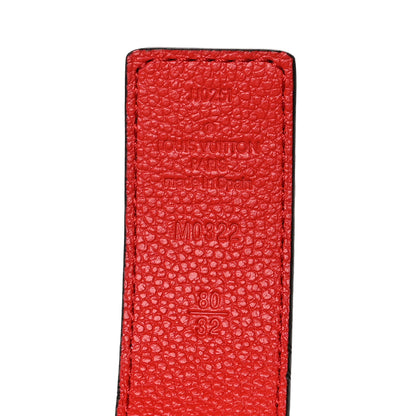 Louis Vuitton Monogram 30mm LV Initiales Reversible Belt 80 32 Coquelicot 3 of 5