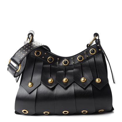 Saint Laurent Calfskin Studded Crossbody Bag Black 1 of 10