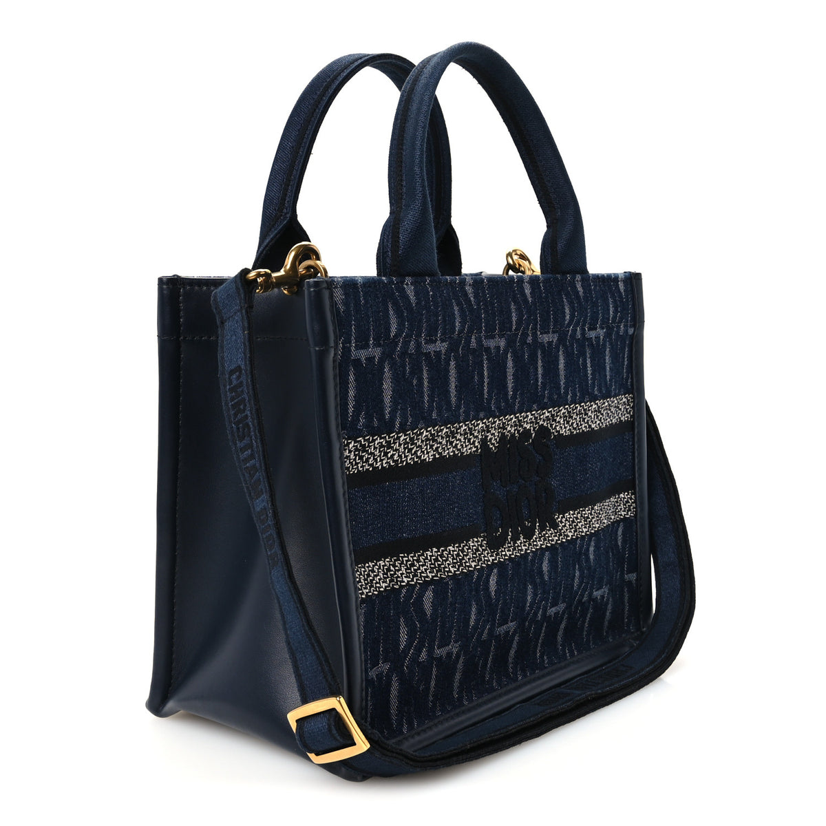 Christian Dior Denim Small Miss Dior Graffiti Book Tote Blue 3 of 10