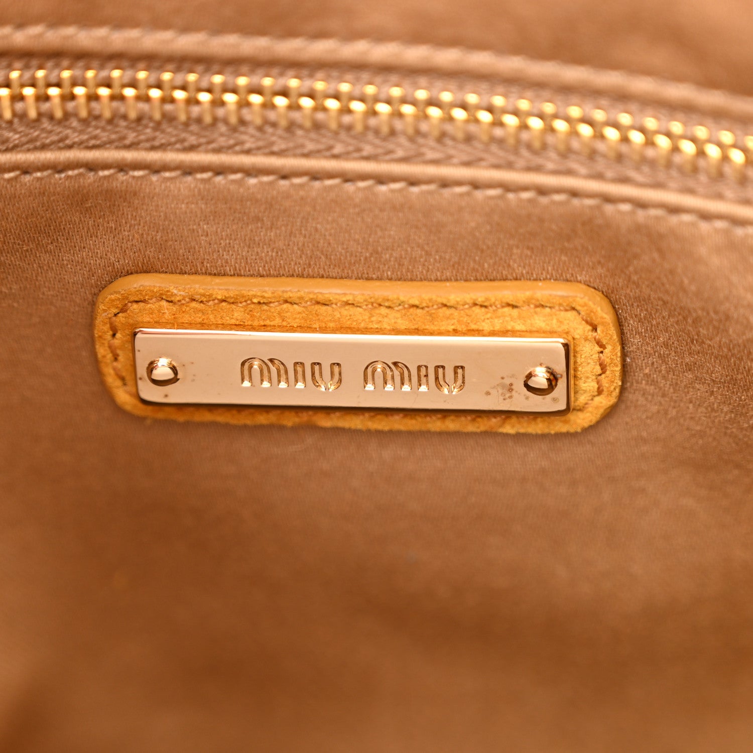 Miu Miu Montone Shearling Logo Crossbody Topazio 6 of 11