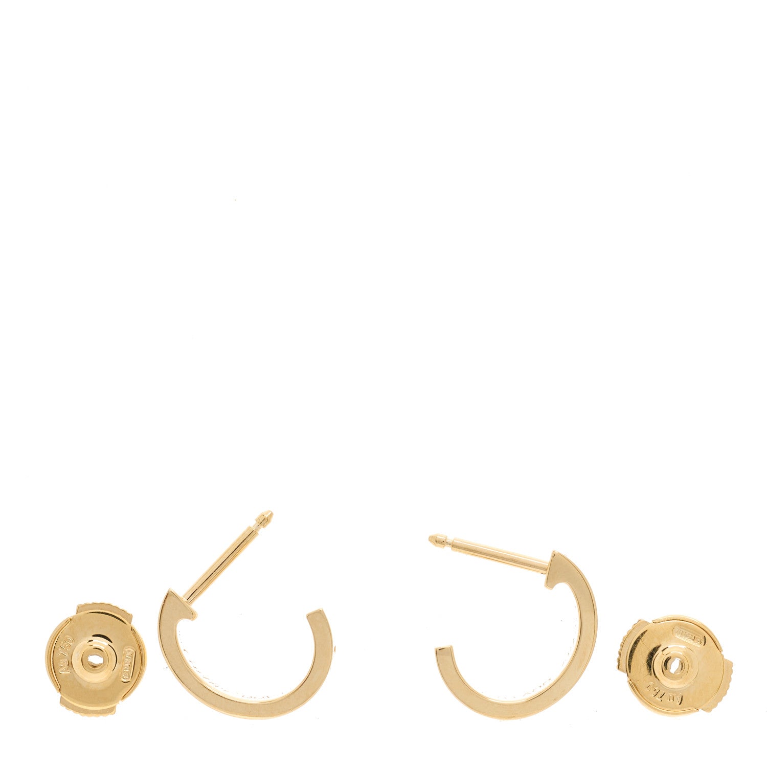 Cartier 18K Yellow Gold Small LOVE Hoop Earrings 3 of 5