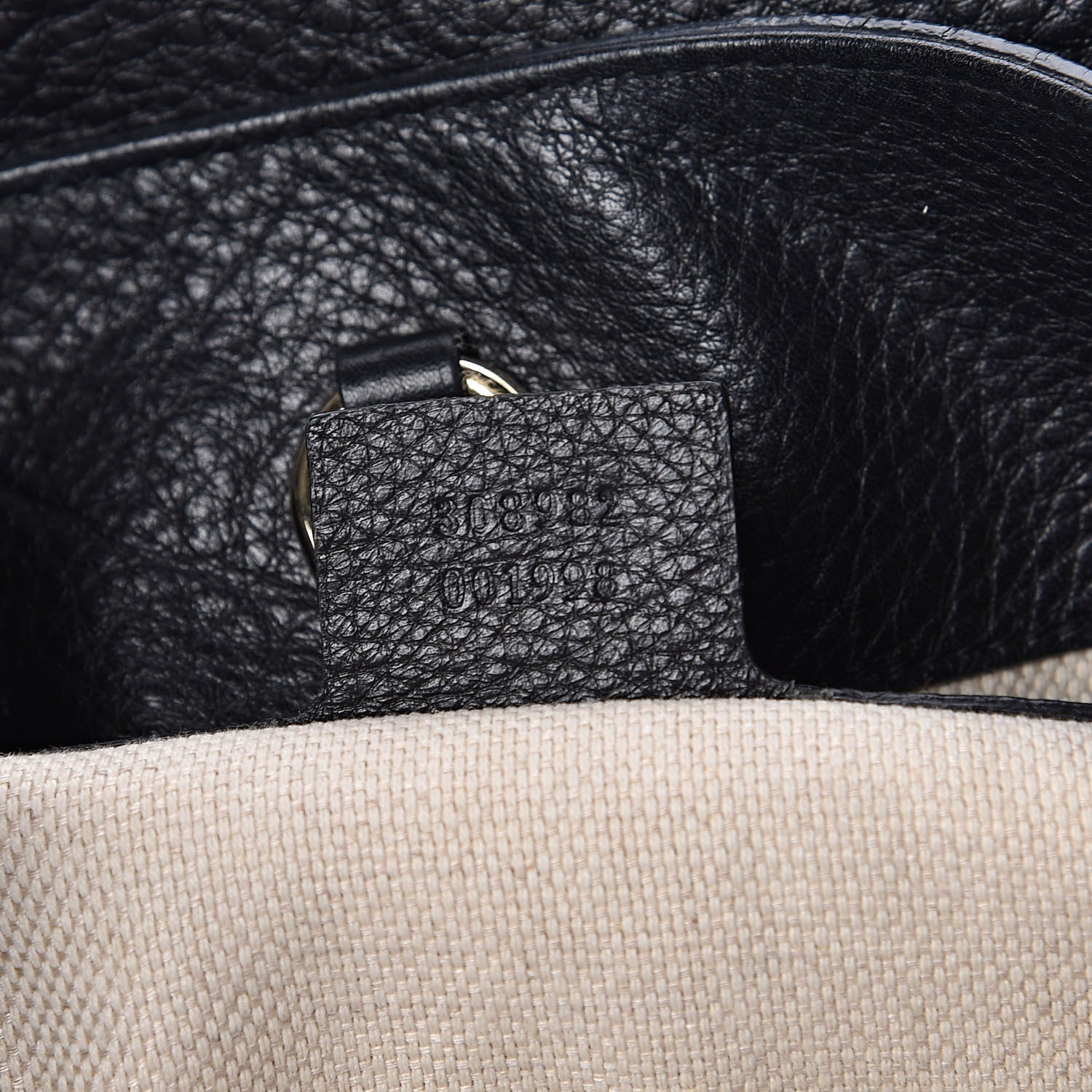 Gucci Pebbled Calfskin Medium Soho Chain Shoulder Bag Black 7 of 10