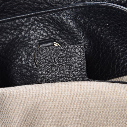 Gucci Pebbled Calfskin Medium Soho Chain Shoulder Bag Black 7 of 10