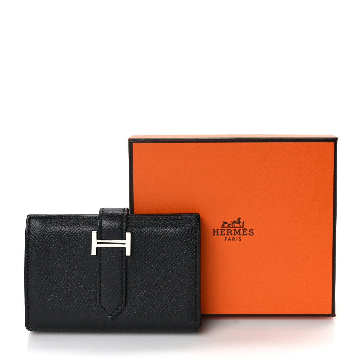 Hermes Epsom Mini Bearn Wallet Black 7 of 7