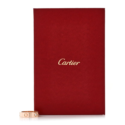 Cartier 18K Pink Gold 3 Diamond 5.5mm LOVE Ring 60 9 5 of 5