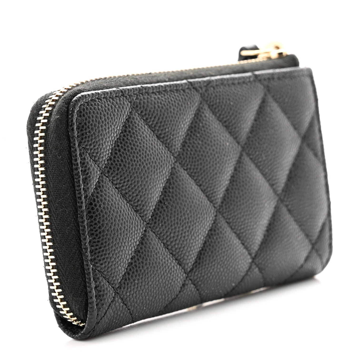 Chanel Caviar Quilted Zipped Key Holder Case Black 3 of 7