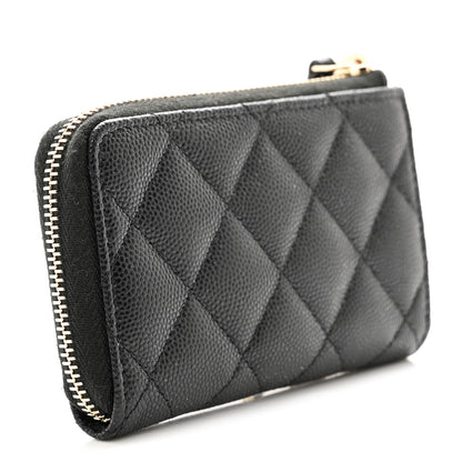 Chanel Caviar Quilted Zipped Key Holder Case Black 3 of 7