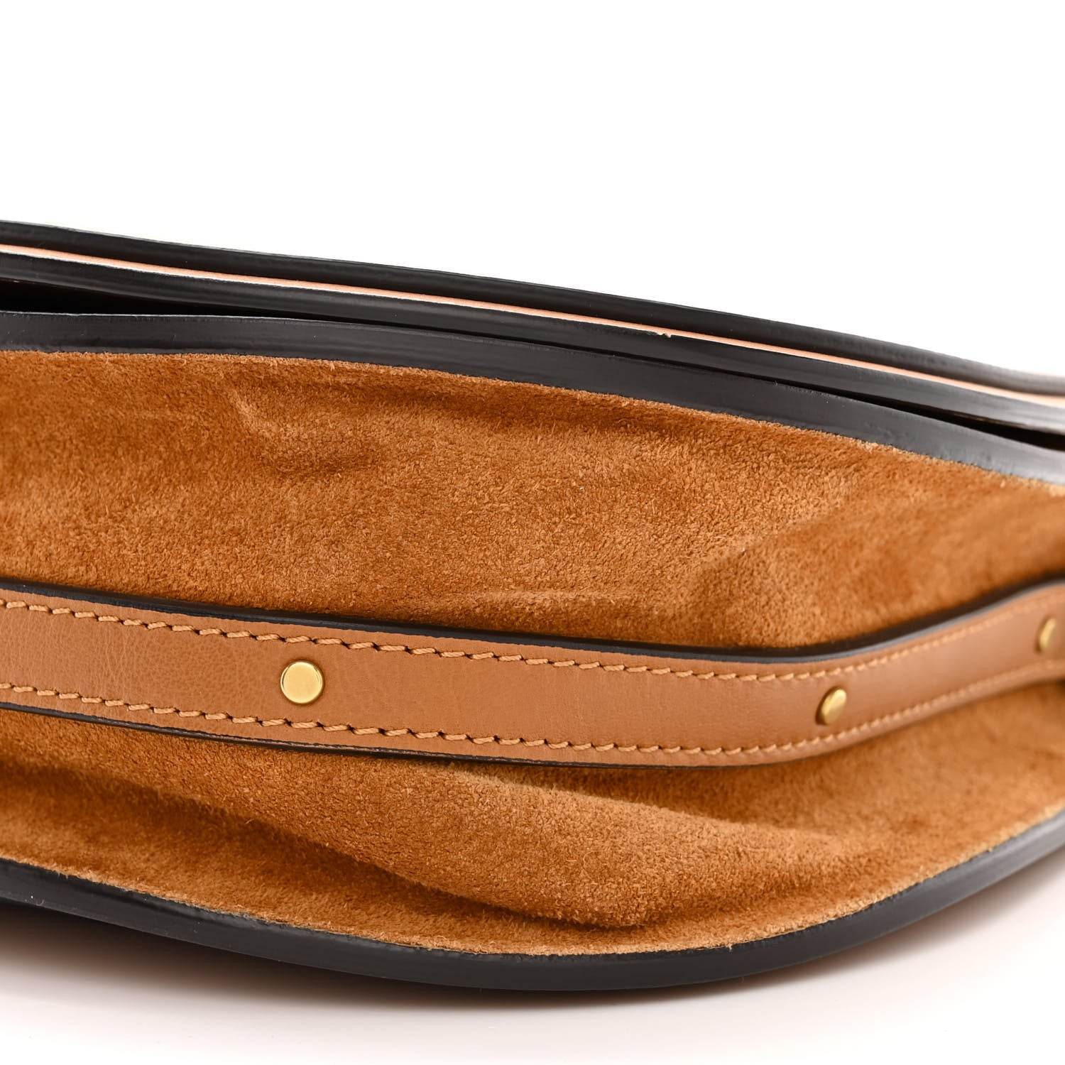 Chloe Calfskin Suede Medium Nile Bracelet Bag Caramel 10 of 10
