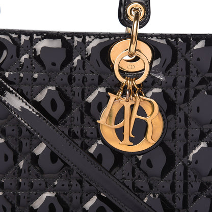 Christian Dior Patent Cannage Large Lady Dior Black 8 of 10