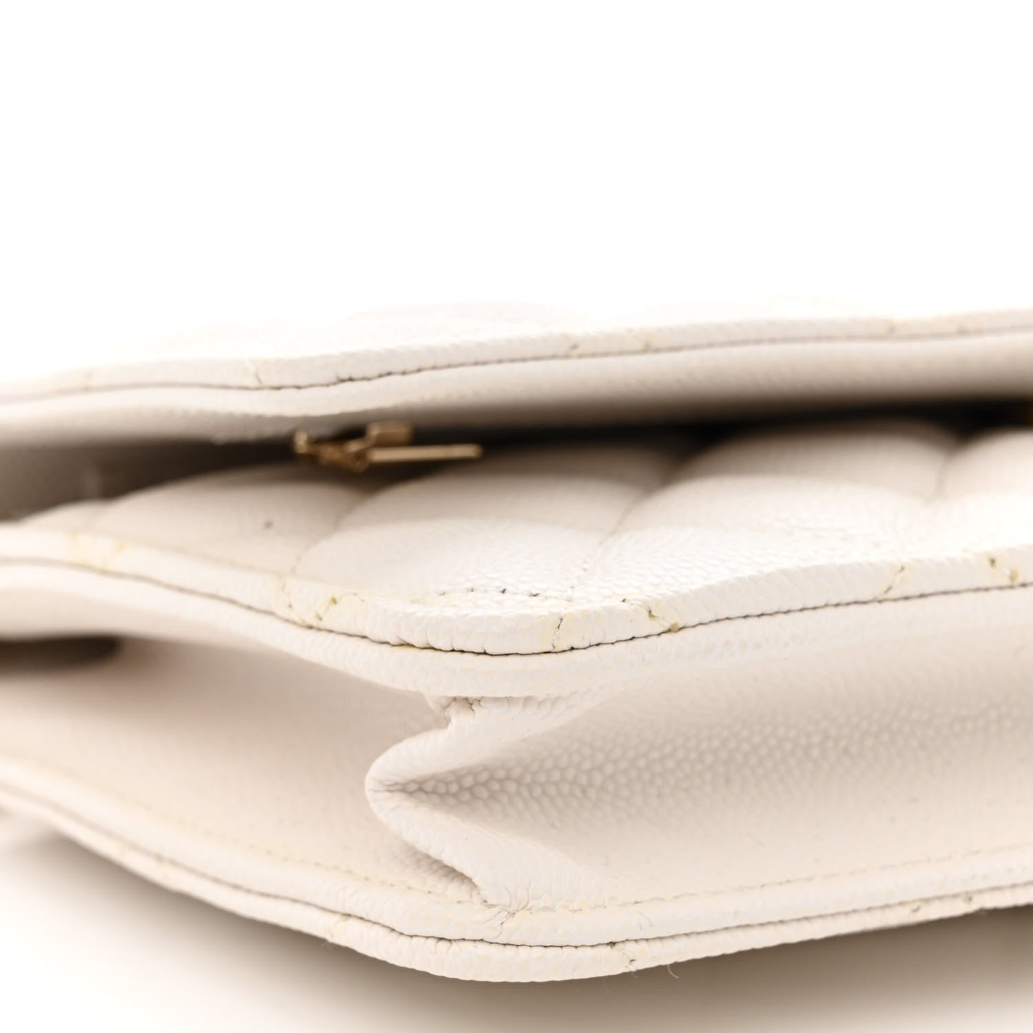 Chanel Caviar Quilted Wallet On Chain WOC White 10 of 12