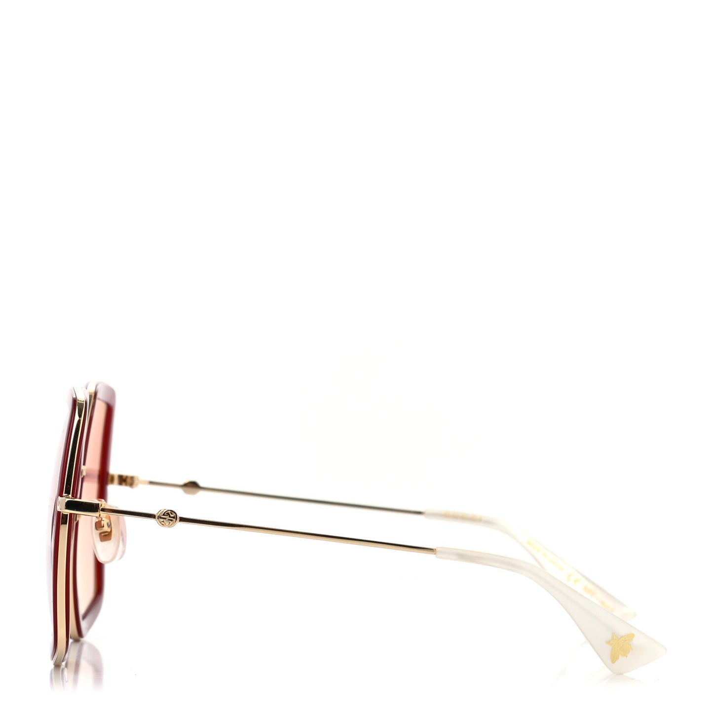 Acetate Oversize Square Frame GG0106S Sunglasses Red