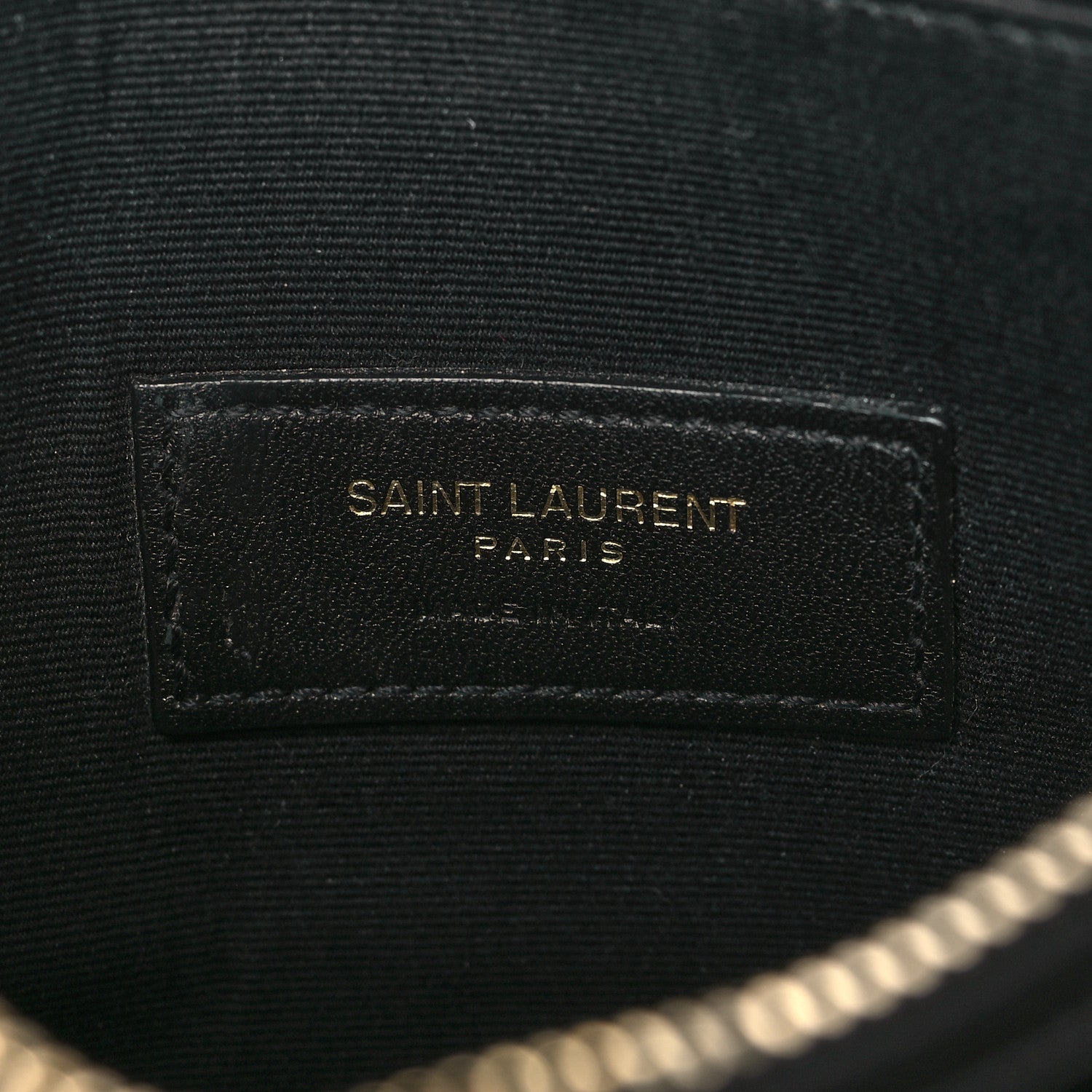 Saint Laurent Grain De Poudre Chevron Monogram Bill Pouch Black 6 of 8