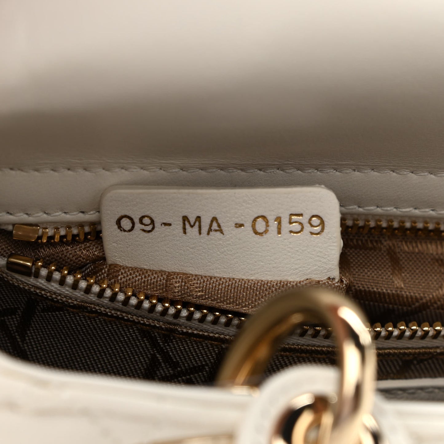 Lambskin Cannage Small My ABCDior Lady Dior White